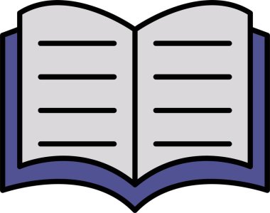 Kitap Satırı Doldurulmuş simge Tasarımı