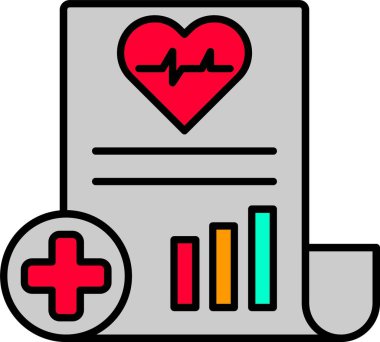 Tıbbi Rapor Satırı Simge Tasarımı