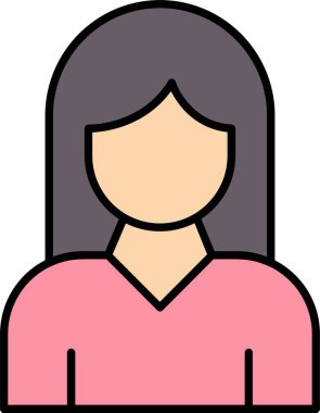 Simge Tasarımı Doldurulmuş Kadın Satırı