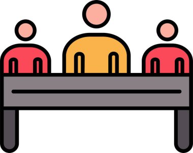 İş İnsanları Satırı Simge Tasarımı