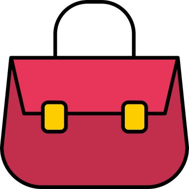 Omuz Torbası Satırı Simge Tasarımı Dolduruldu