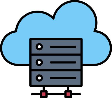 Bulut Satırı Doldurulmuş Simge Tasarımı