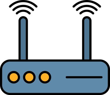 Modem Satırı Doldurulmuş Simge Tasarımı