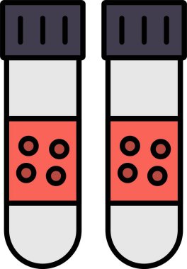 Test Tüpleri Satırı Doldurulmuş simge Tasarımı