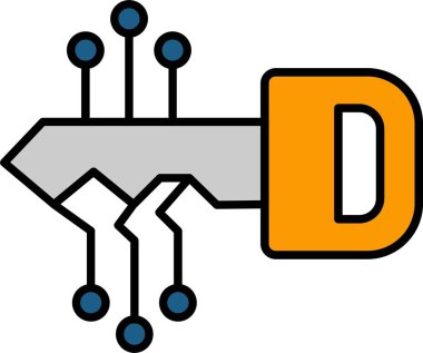 Anahtar Satırı Doldurulmuş Simge Tasarımı
