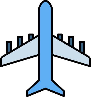 Simge Tasarımı Doldurulmuş Uçak Çizgisi