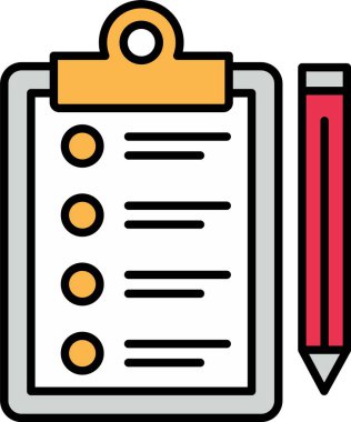 Test Satırı Doldurulmuş Simge Tasarımı