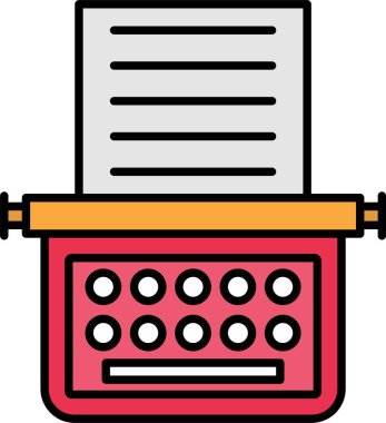 Simge Tasarımı Doldurulmuş Daktilo Satırı