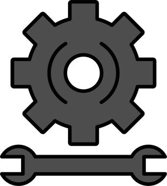 Gear Satırı Doldurulmuş Simge Tasarımı