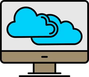 Bulut Satırı Doldurulmuş Simge Tasarımı