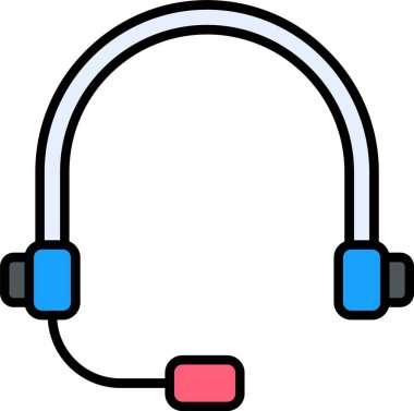 Kulaklık Satırı Doldurulmuş Simge Tasarımı