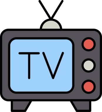 Tv Satırı Doldurulmuş Simge Tasarımı