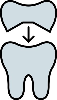 Diş Kapağı Satırı Simge Tasarımı Dolduruldu