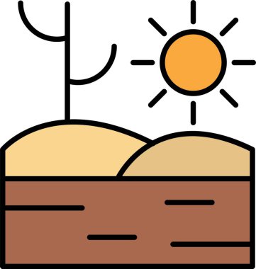 Çöl Çizgisi Simge Tasarımı