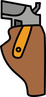 Tabanca Kılıfı Satırı Simge Tasarımı Dolduruldu