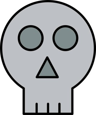 Kafatası Satırı Simge Tasarımı Dolduruldu