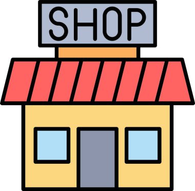 Dükkan Satırı Simge Tasarımı Dolduruldu