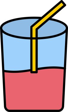 İçme Satırı Doldurulmuş Simge Tasarımı