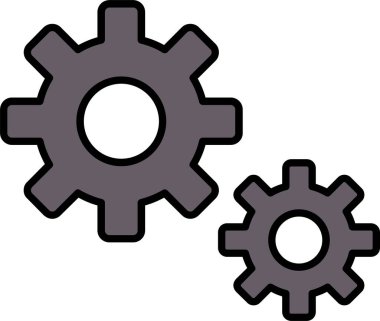 Gear Satırı Doldurulmuş Simge Tasarımı
