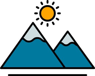 Dağ Çizgisi Simge Tasarımı