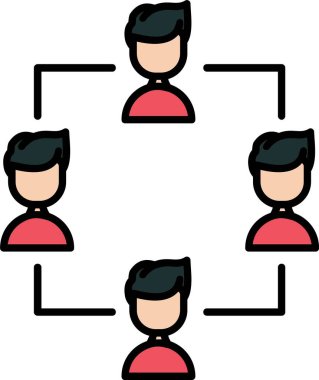 Takım çalışması Satırı Simge Tasarımı