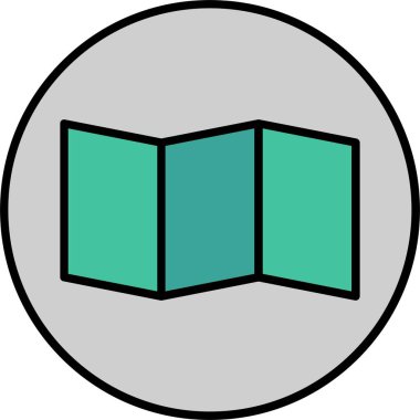 Harita Satırı Doldurulmuş Simge Tasarımı