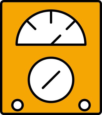 Voltmetre Satırı Doldurulmuş Simge Tasarımı
