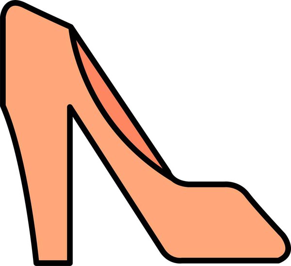 High Heels Line Filled Icon Design
