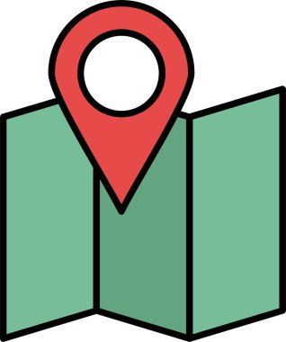 Harita Satırı Doldurulmuş Simge Tasarımı