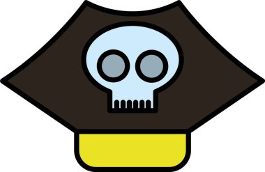 Korsan Şapkası Satırı Simge Tasarımı Dolduruldu