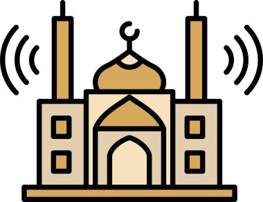 Adhan Satırı Doldurulmuş Simge Tasarımı