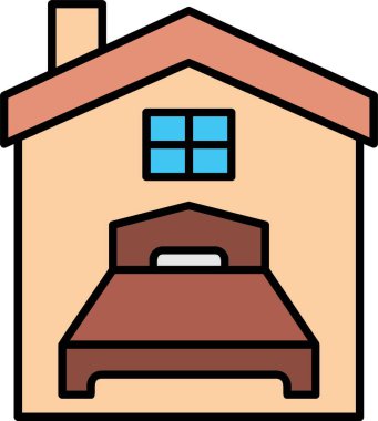 Yatak odası Satırı Simge Tasarımı