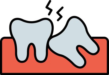 Bilgelik Diş Satırı Simge Tasarımı Dolduruldu