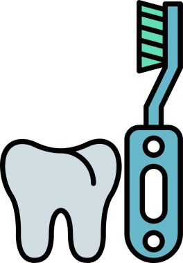 Elektrik Diş fırçası Satırı Simge Tasarımı Dolduruldu