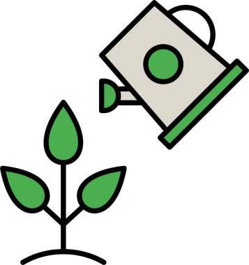 Sulama Bitkileri Hattı Simge Tasarımı Dolduruldu