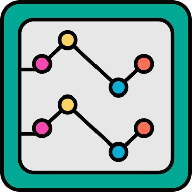 Satır Doldurulmuş Çizelge Satırı Simge Tasarımı