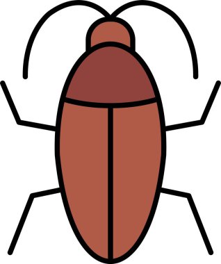 Hamamböceği Satırı Simge Tasarımı Dolduruldu