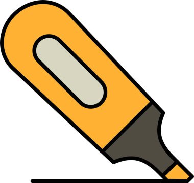 Vurgulama Satırı Doldurulmuş Simge Tasarımı