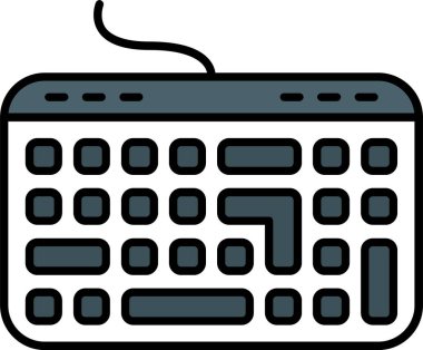 Klavye Satırı Doldurulmuş Simge Tasarımı