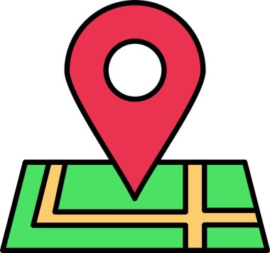 Harita Satırı Doldurulmuş Simge Tasarımı