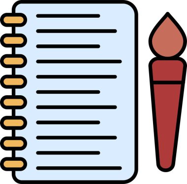 Çizim Kitabı Simge Tasarımı Dolduruldu