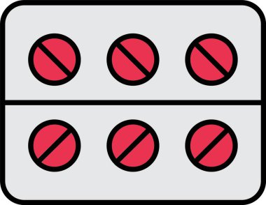 Tıp Satırı Doldurulmuş Simge Tasarımı