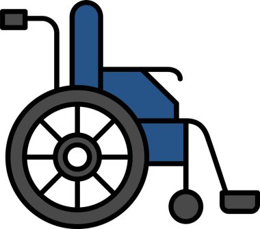 Tekerlek Sandalyesi Satırı Simge Tasarımı Dolduruldu