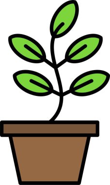 Bitki Satırı Doldurulmuş simge Tasarımı