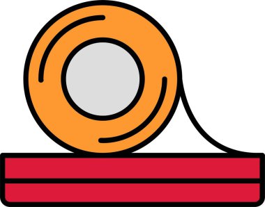 Yapışkan Teyp Satırı Simge Tasarımı Dolduruldu