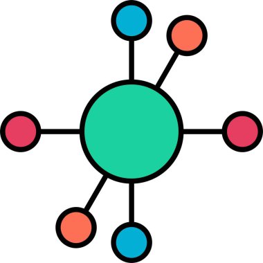 Diyagram Satırı Doldurulmuş Simge Tasarımı