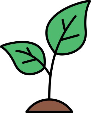 Filizlenme Satırı Doldurulmuş Simge Tasarımı