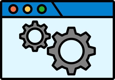 Tarayıcı Ayar Satırı Doldurulmuş Simge Tasarımı