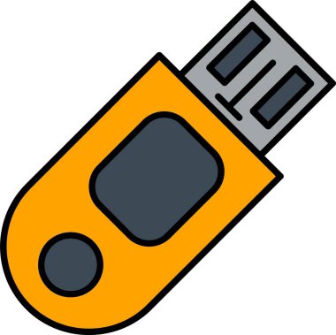 Pendrive Satırı Doldurulmuş Simge Tasarımı