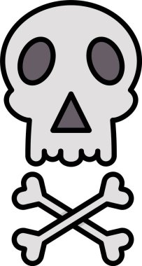 Kafatası Satırı Simge Tasarımı Dolduruldu